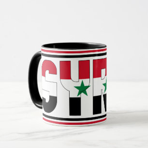 Patriotischer Kaffee unter der syrischen Flagge Tasse