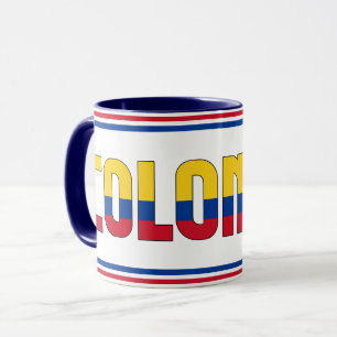 Patriotischer Kaffee unter kolumbianischer Flagge Tasse