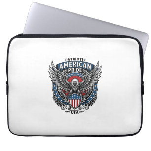 Patriotischer Kampfhabicht Patriotischer Adler & H Laptopschutzhülle