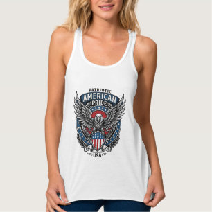 Patriotischer Kampfhabicht Patriotischer Adler & H Tank Top