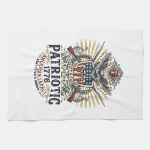 Patriotischer Kampfschild 1776 Militärisch Inspiri Geschirrtuch