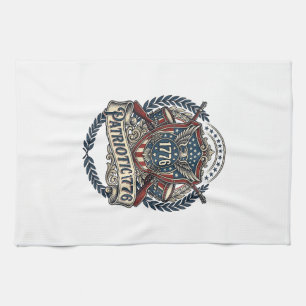 Patriotischer Kampfschild 1776 Militärisch Inspiri Geschirrtuch