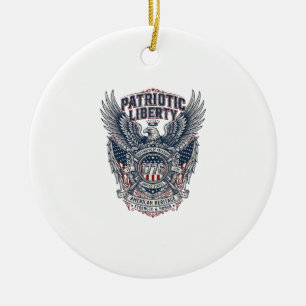 Patriotischer Kampfschild 1776 Militärisch Inspiri Keramik Ornament
