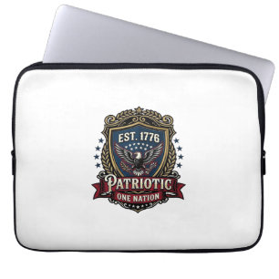 Patriotischer Kampfschild 1776 Militärisch Inspiri Laptopschutzhülle
