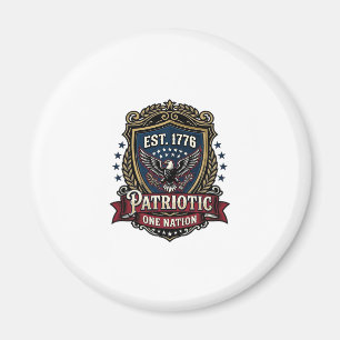 Patriotischer Kampfschild 1776 Militärisch Inspiri Magnet