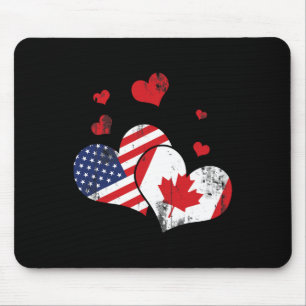Patriotischer kanadischer USA-Flagge Amerika-Liebh Mousepad