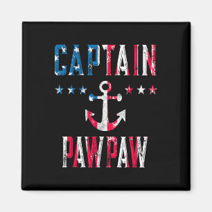 Patriotischer Kapitän Pawpaw Vintage-US-Flagge 4. Magnet