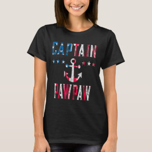 Patriotischer Kapitän Pawpaw Vintage US-Flagge 4. T-Shirt