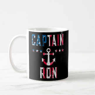 Patriotischer Kapitän Ron Us Flag 4. Juli Boot Kaffeetasse
