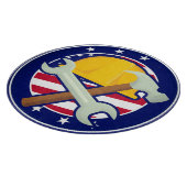 Patriotischer Kaufmann Schneidebrett (Ecke)