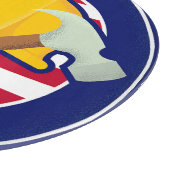 Patriotischer Kaufmann Schneidebrett (Ecke)