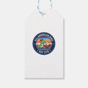 Patriotischer Kawaii Dinosaurier All-american DINO Geschenkanhänger