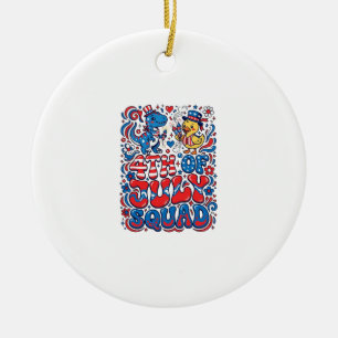 Patriotischer Kawaii Dinosaurier Bester Stiefvater Keramik Ornament