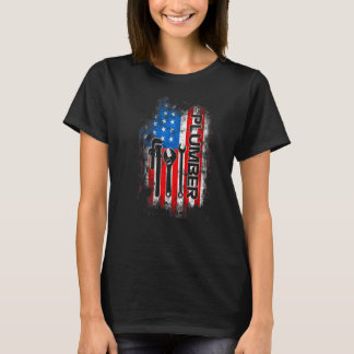 Patriotischer Klempner 4. Juli Klempner T-Shirt