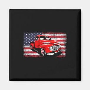 Patriotischer Klick Alter Pickup-Truck Amerikanisc Magnet