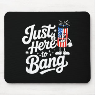Patriotischer Knallkörper US-Flagge lustig 4. Juli Mousepad