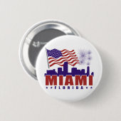 Patriotischer Knopf Miamis Florida Button (Vorne & Hinten)