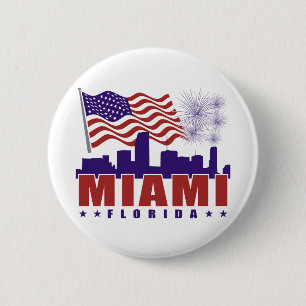 Patriotischer Knopf Miamis Florida Button