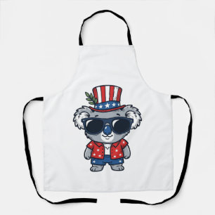 Patriotischer Koala im Vintage-Stil Vektor Kunst_1 Schürze