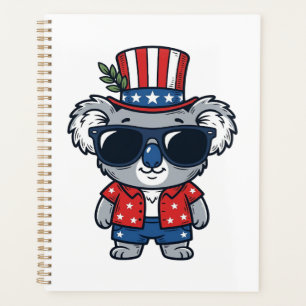 Patriotischer Koala im Vintage-Stil Vektorgrafik_1 Planer