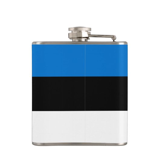 Patriotischer Kolben mit der Flagge Estlands Flachmann (Rückseite)