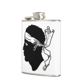 Patriotischer Kolben mit der Flagge Korsikas Flachmann (Links)