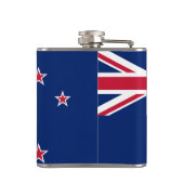 Patriotischer Kolben mit der Flagge Neuseelands Flachmann (Rückseite)