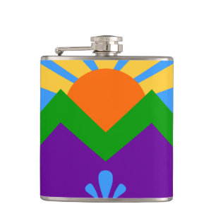 Patriotischer Kolben mit Fahne von Manitou Springs Flachmann