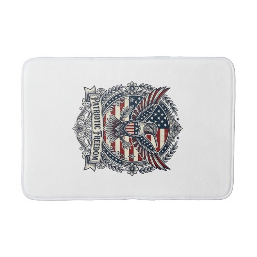 Patriotischer Kolibri Badematte (Vorderseite)