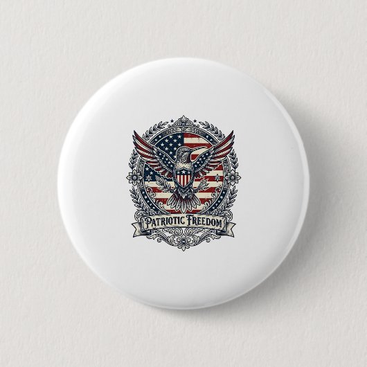 Patriotischer Kolibri Button (Vorderseite)