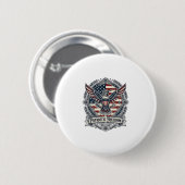 Patriotischer Kolibri Button (Vorne & Hinten)