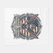 Patriotischer Kolibri Fleecedecke (Vorderseite (Horizontal))