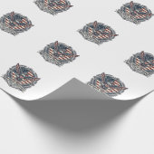 Patriotischer Kolibri Geschenkpapier (Ecke)
