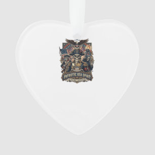Patriotischer Kolonial-Schädel-Kommandant Dunkler Ornament