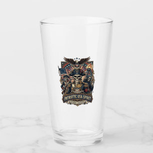 Patriotischer Kolonialer Schädel Kommandant Dunkle Glas