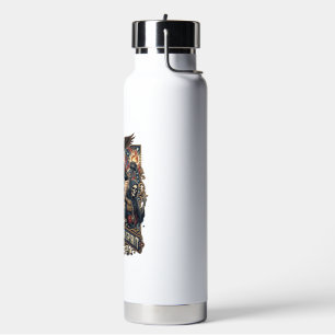 Patriotischer Kolonialer Schädel Kommandant Dunkle Trinkflasche