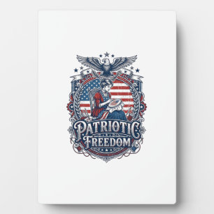 Patriotischer Kreuzstich-Vektor-Grafik-T-Shirt_1 Fotoplatte