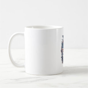 Patriotischer Kreuzstich-Vektor-Grafik-T-Shirt_1 Kaffeetasse
