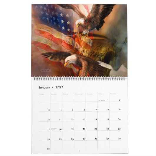 Patriotischer Kunstkalender 2015 Kalender (Jan 2027)