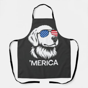 Patriotischer Labrador Amerikanische Flagge Fourth Schürze