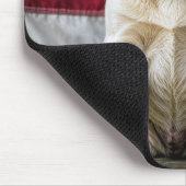 Patriotischer Labrador Retriever mit Dreispitz Mousepad (Ecke)