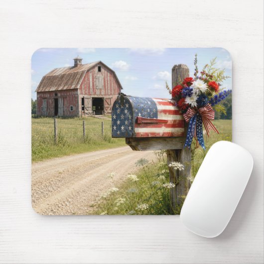 Patriotischer Landbriefkasten Mousepad (Mit Mouse)