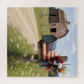 Patriotischer Landbriefkasten Puzzle (Horizontal)