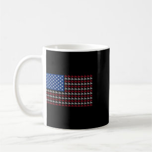 Patriotischer Landwirt 4. Juli Amerikanische Flagg Kaffeetasse