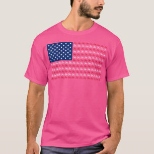 Patriotischer Landwirt 4. Juli Amerikanische Flagg T-Shirt