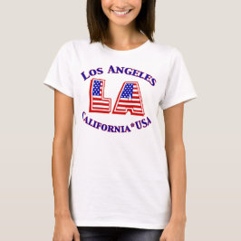 Patriotischer Logo-T - Shirt Los Angeles USA