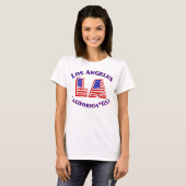 Patriotischer Logo-T - Shirt Los Angeles USA (Vorne ganz)