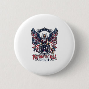 Patriotischer Löwe Adler Wächter Tier Hybrid Patri Button