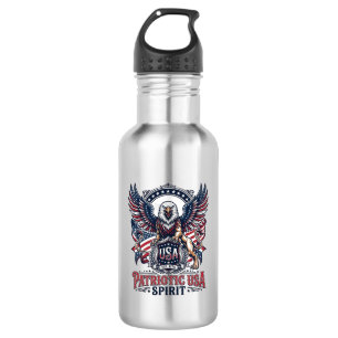 Patriotischer Löwe Adler Wächter Tier Hybrid Patri Edelstahlflasche
