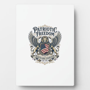 Patriotischer Löwe Adler Wächter Tier Hybrid Patri Fotoplatte